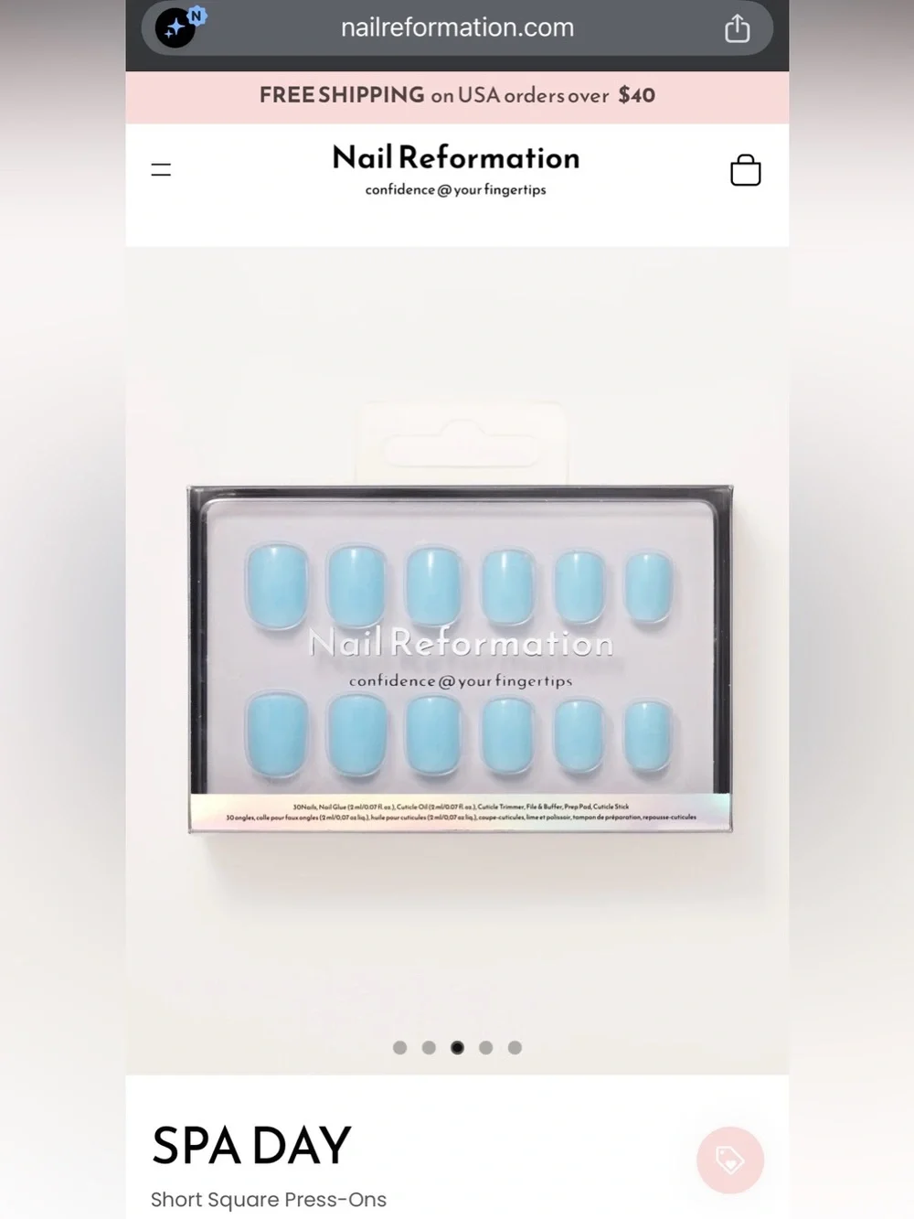 Nail Reformation - “Spa Day”- Short Square - New in Box!
